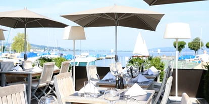 Hotels am See - Umgebungsschwerpunkt: See - Männedorf - Restaurants mit Sommerterrasse - Hotel Marina Lachen