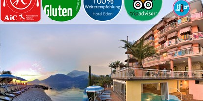 Hotels am See - Abendmenü: 3 bis 5 Gänge - Gardasee - Unser Hotel erwartet Sie!  - Hotel Eden Gardasee
