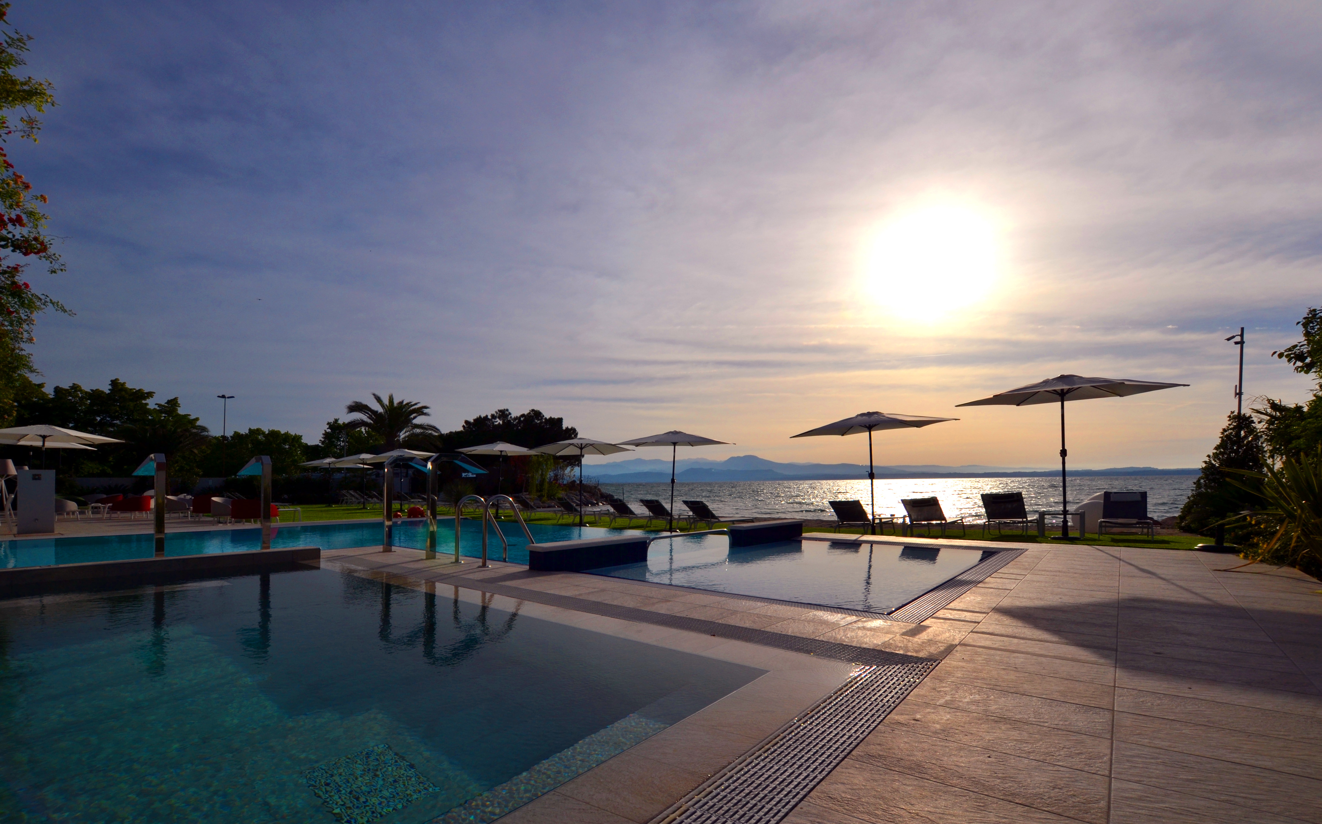 Hotels am See - Lombardei - Piscina termale. - Hotel Ocelle Therme & Spa