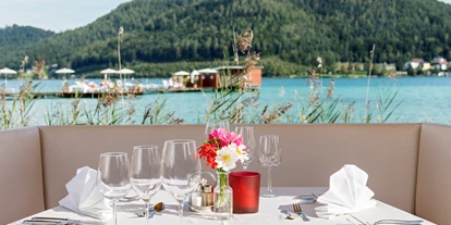 Hotels am See - Verpflegung: Frühstück - Restaurant am Wasser - Baby + Kinderhotel Sonnelino