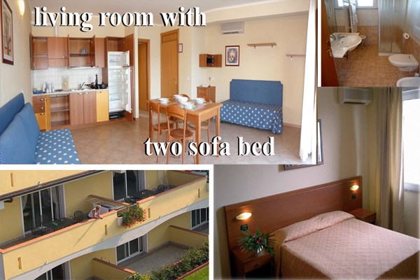 Hotel Residence Miralago Zimmerkategorien Zwei Zimmer Ferienwohnung – Zweizimmerwohnung 55mq