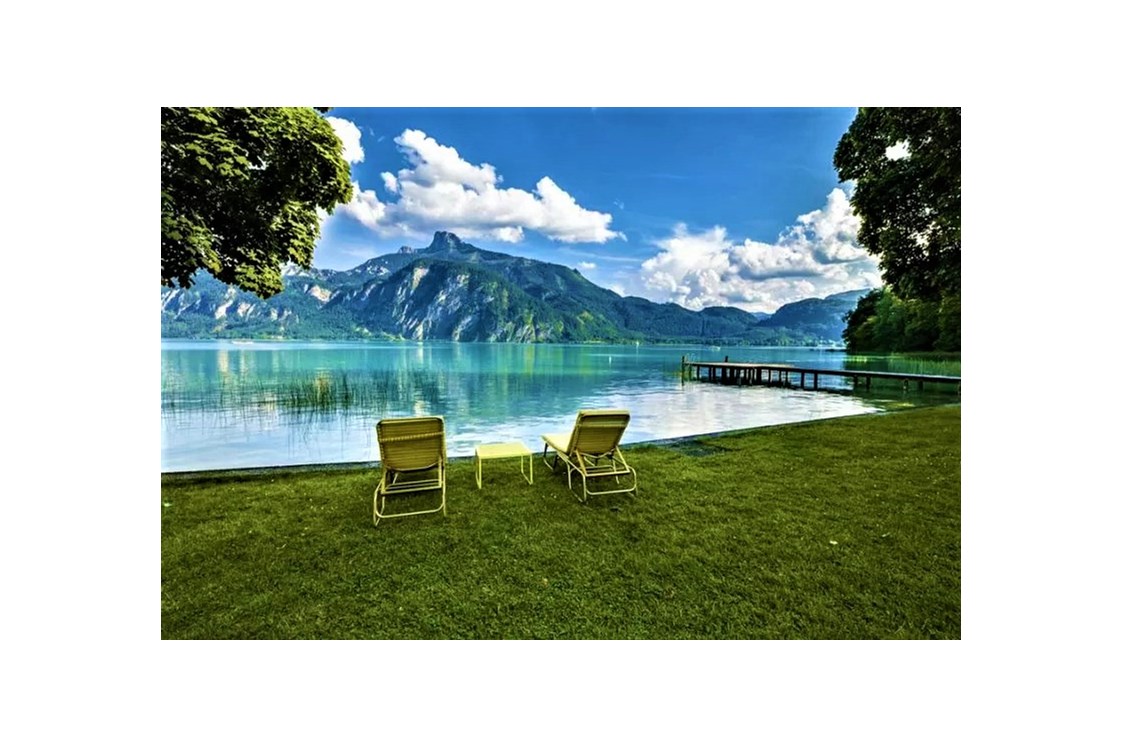 Urlaub am See: Entspannen direkt am Mondsee mit herrlichem Blick auf die Bergwelt - Hotel Seehof Mondsee