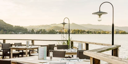 Hotels am See - Verpflegung: Frühstück - Terrasse - Seehotel Das Traunsee