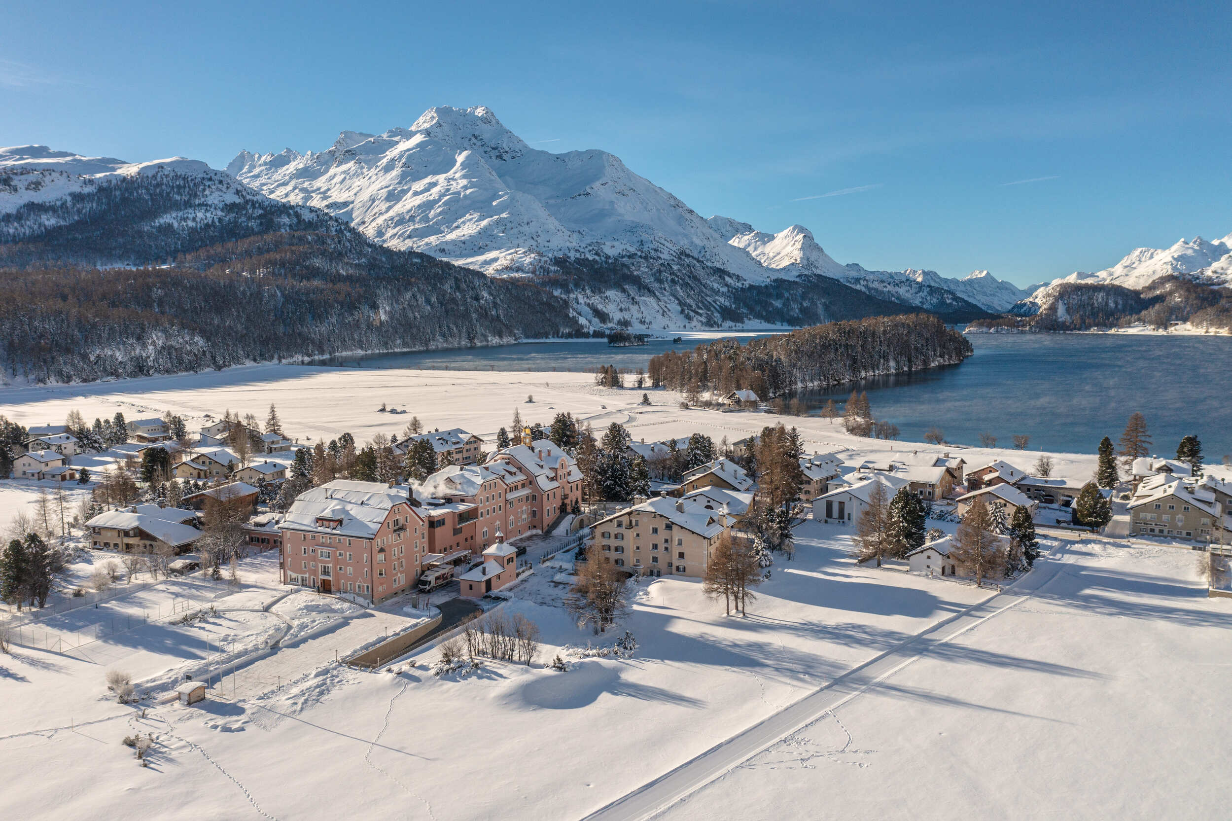 Hotels am See - Klassifizierung: 4 Sterne S - Schweiz - Parkhotel Margna im Winter - Parkhotel Margna