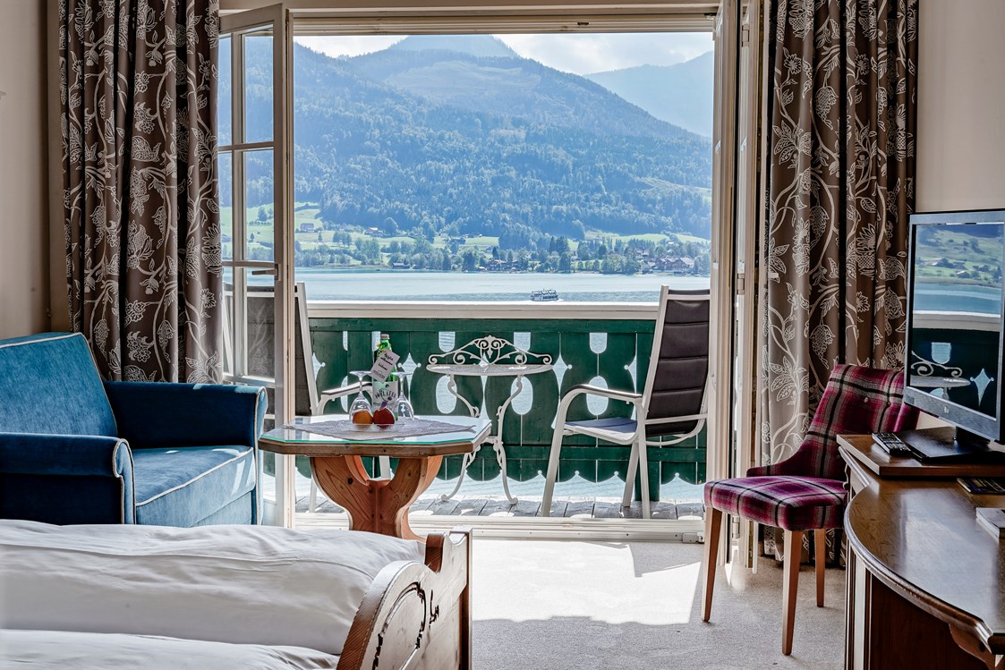 Urlaub am See: Doppelzimmer mit Seeblick - Hotel Peter am Wolfgangsee