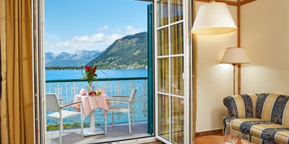 Hotels am See - Restaurant - Ausblick Zimmerbalkon - GRAND HOTEL ZELL AM SEE