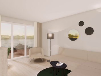 Hotel Stadler am Attersee Zimmerkategorien Junior Suite 2022 mit Balkon und Seeblick