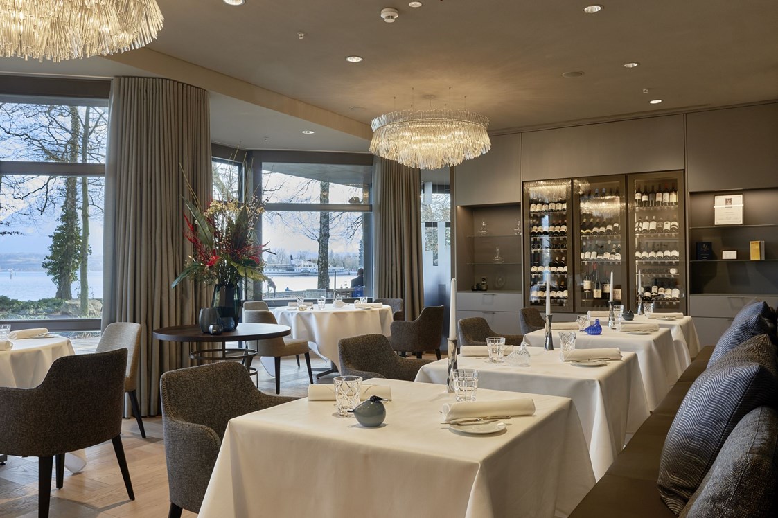 Urlaub am See: "dasRestaurant" im Seepark Thun - ausgezeichnet  mit 1 Stern Guide Michelin 1 Stern und 16 Punkte GaultMillau - Hotel Seepark