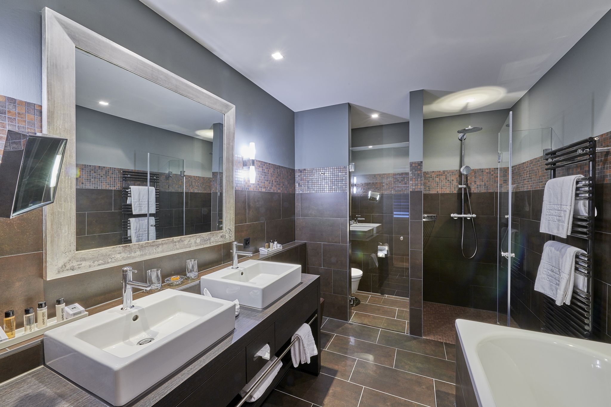 Hotels am See - Gunten - Badzimmer -  Panorama Suite Schloss - Hotel Seepark Thun - Hotel Seepark Thun