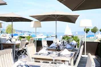 Urlaub am See: Restaurants mit Sommerterrasse - Hotel Marina Lachen