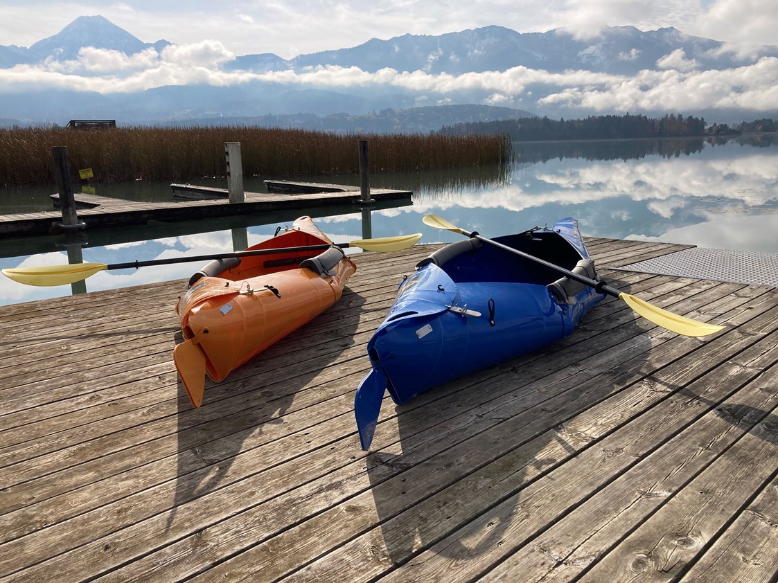 Urlaub am See: Kajaks und Stand-Up-Paddle Board Verleih direkt am Hotel - das Moser - Hotel am See