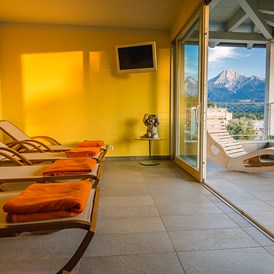 Urlaub am See: Wellnessbereich Ruheraum mit AussichtAu - das Moser - Hotel am See