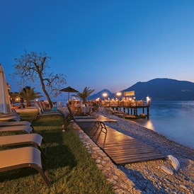 Urlaub am See: Privater Hotelstrand.  - Belfiore Park Hotel