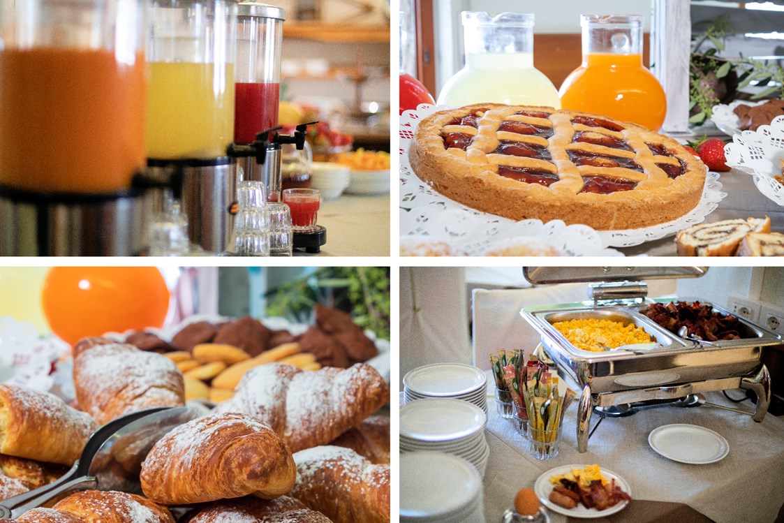 Urlaub am See: Beneidenswertes Frühstück, von süß bis salzig, von Obst bis Gemüse, von heißen bis kalten Getränken. Hier finden Sie alles, was Sie sich wünschen können.  - Hotel Eden Gardasee