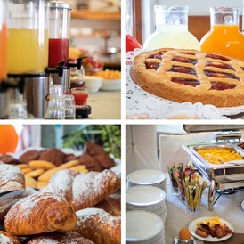 Urlaub am See: Beneidenswertes Frühstück, von süß bis salzig, von Obst bis Gemüse, von heißen bis kalten Getränken. Hier finden Sie alles, was Sie sich wünschen können.  - Hotel Eden Gardasee