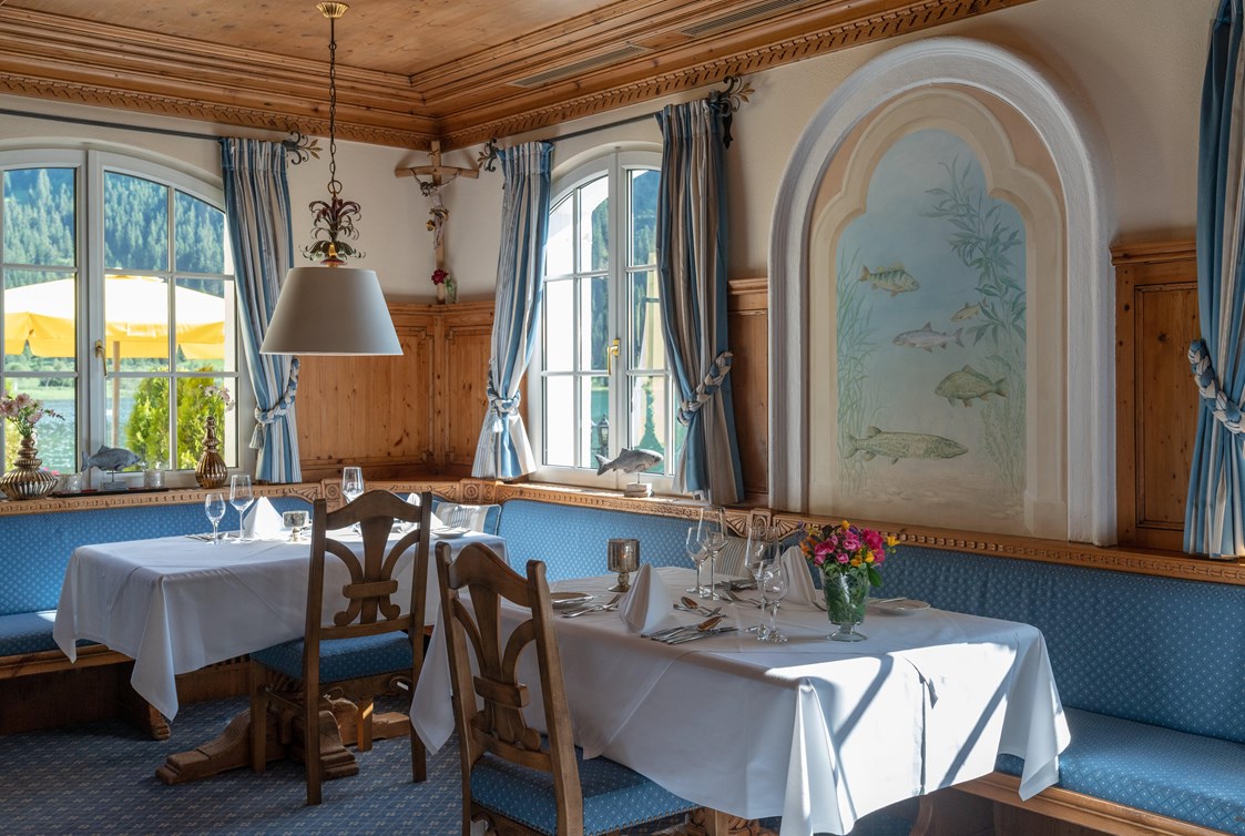 Urlaub am See: Restaurant (blaue Stube) - Via Salina Seehotel